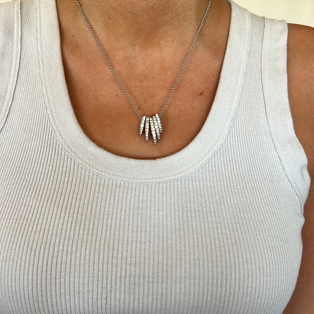COSTUME SILVER RING NECKLACE - Picture 6 of 6